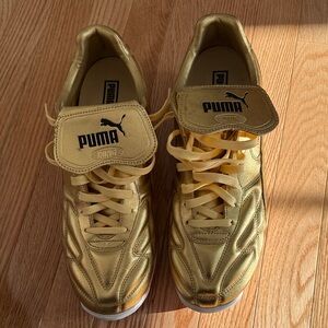 Puma Mens Metallic Gold Sneakers